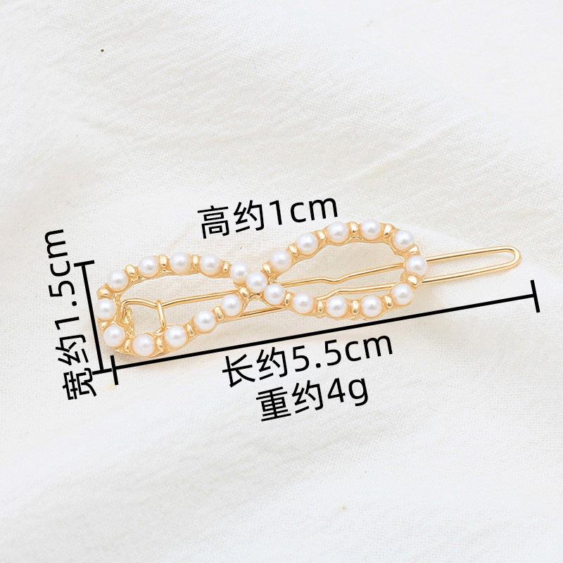 Customized Early Spring Accessories Imitation Pearl Hairpin Female Love Triangle Side Clip Stall Small Jewelry Batch + Hair Accessories
