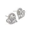 Premium Daily Versatile Jewelry Sterling Silver Femininity Heart-Shaped Earrings Zircon Love Earrings