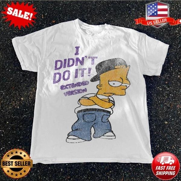 Simpson I Didn T Do It Bootleg Vintage White Tee S-5XL FREE SHIPPING XL
