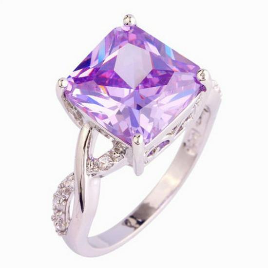 European & American Fashion Rhinestone Square Ring - New Trending Style