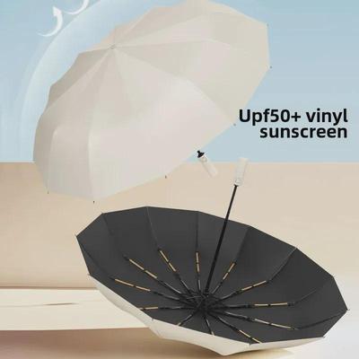 Ombrello Automatico a 24 Coste: Resistente al Vento, Protezione UV, Design Pieghevole per Donne e Uomini, Scudo Ideale per Sole e Pioggia, Regalo Personalizzato Perfetto.