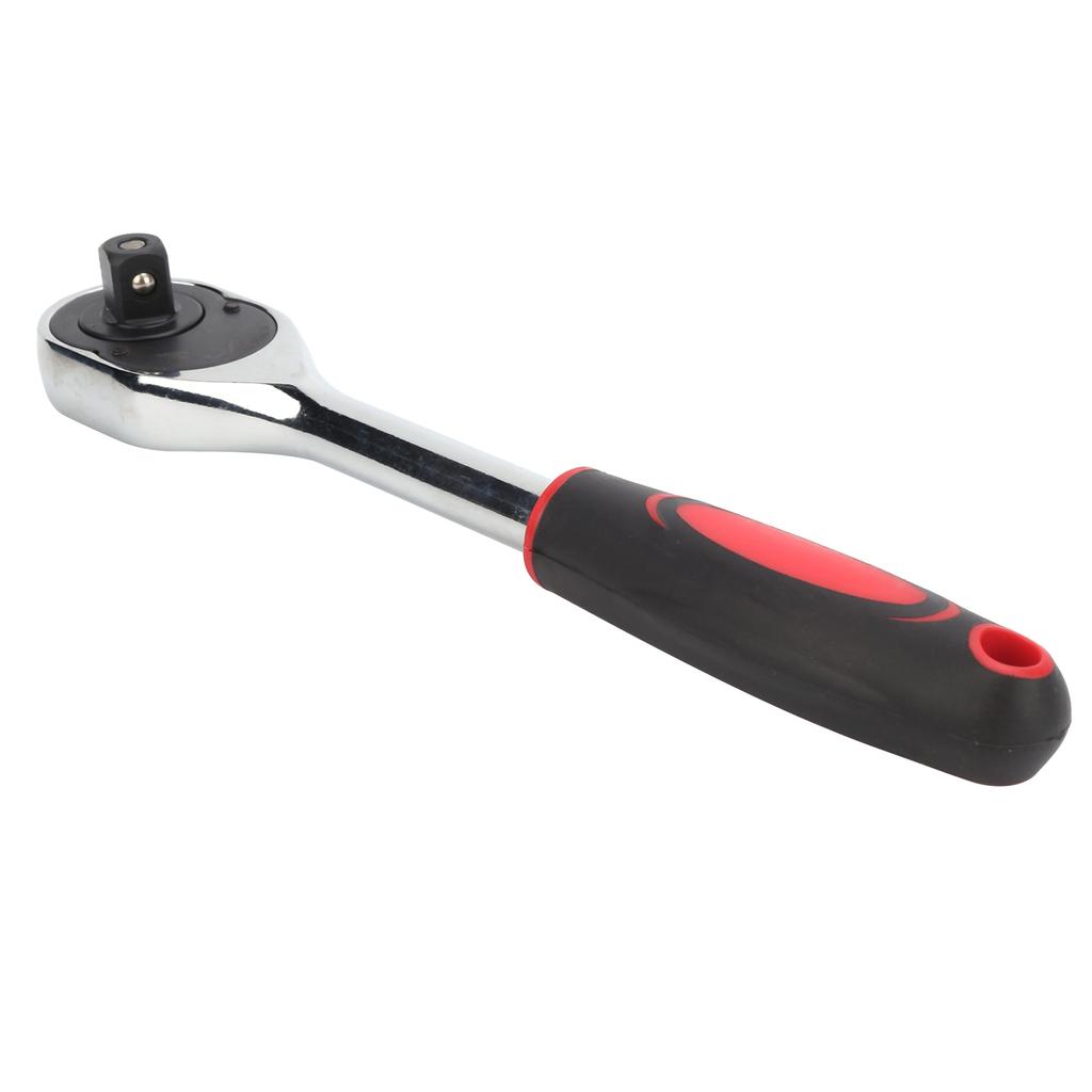 12in Ratchet Wrench 24 Teeth Socket Wrench Tool for Electrician Repairing Red Black