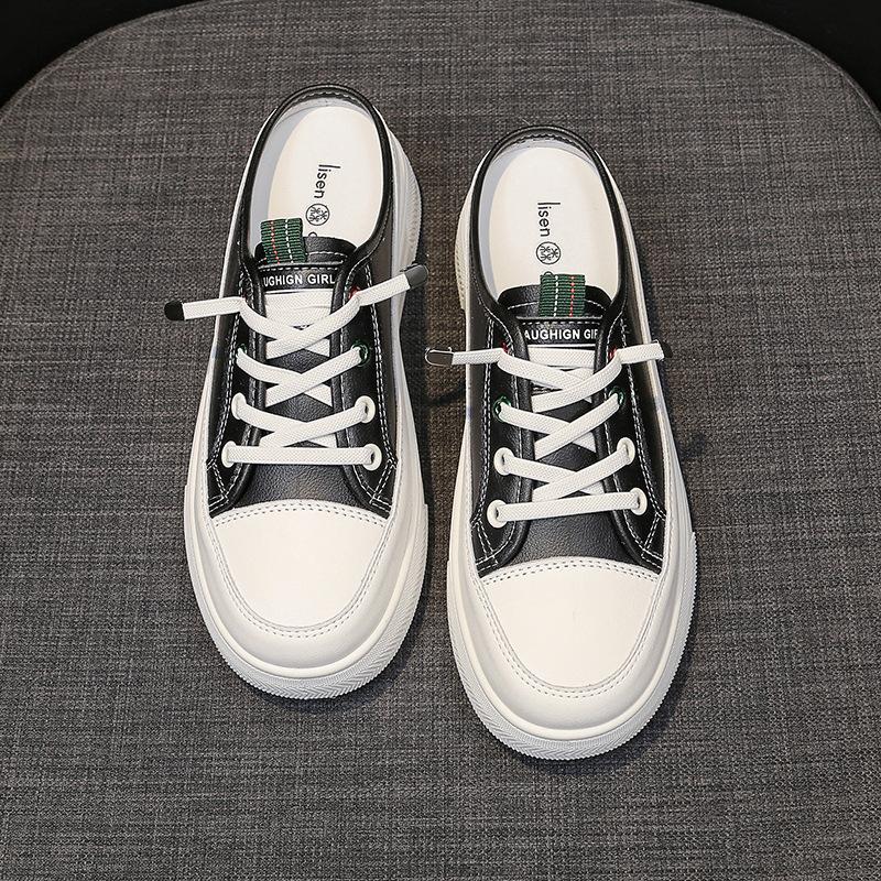 The2025New Style of Xia Lady's Casual Slippers In Baotou Are Fashionable, Versatile and Comfortable Flat Height-increasing Shoes