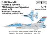 Fab Scale Block 30 Flanker 706th Aggressor Nellis Air Force Plastic Model Decal FABD72048 1/72 F-16C E-Scheme Squadron, Base, (Airplane)