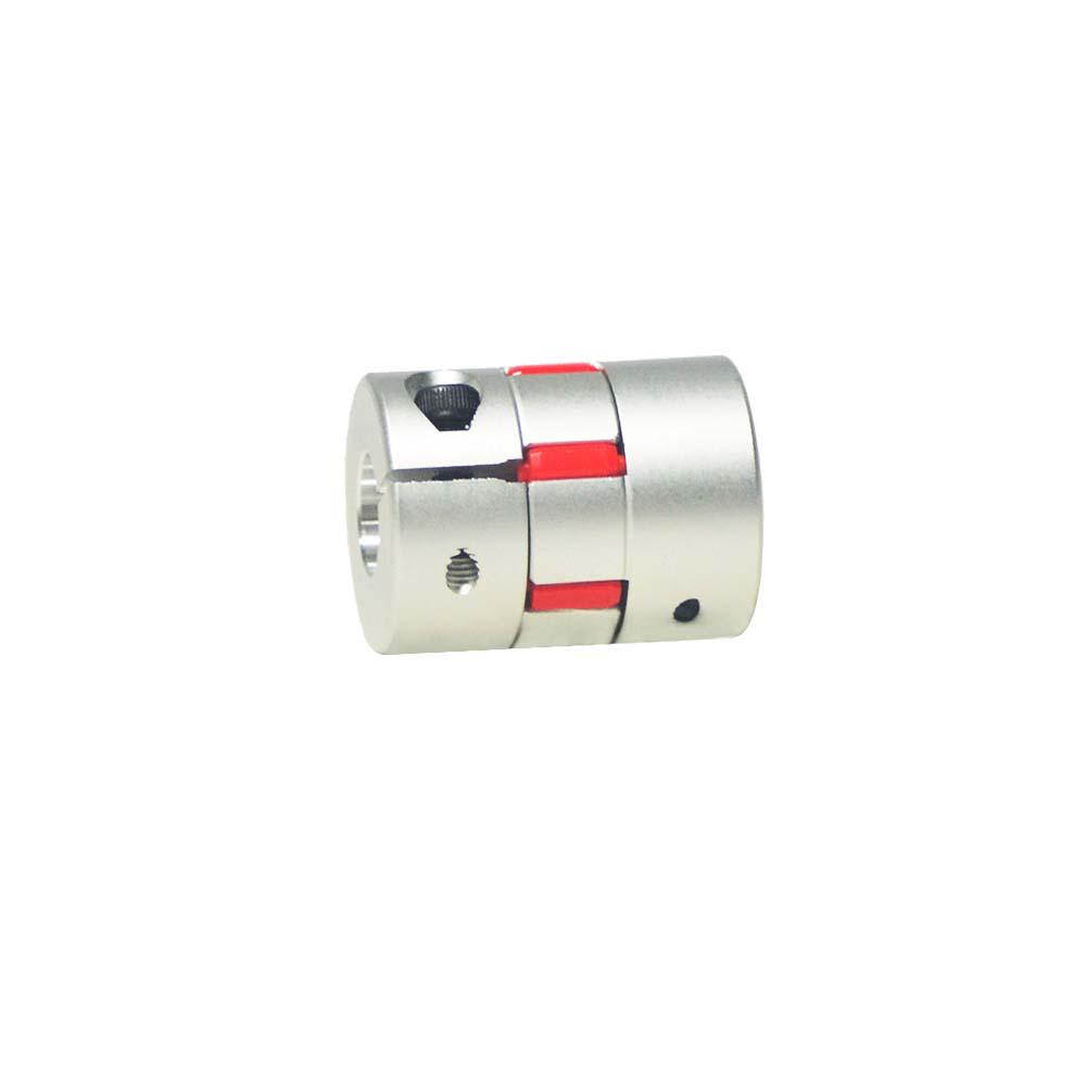 CNC Aluminum Plum Blossom Coupling: Elastic Motor Screw Rod, 30mm OD, 40mm Length.