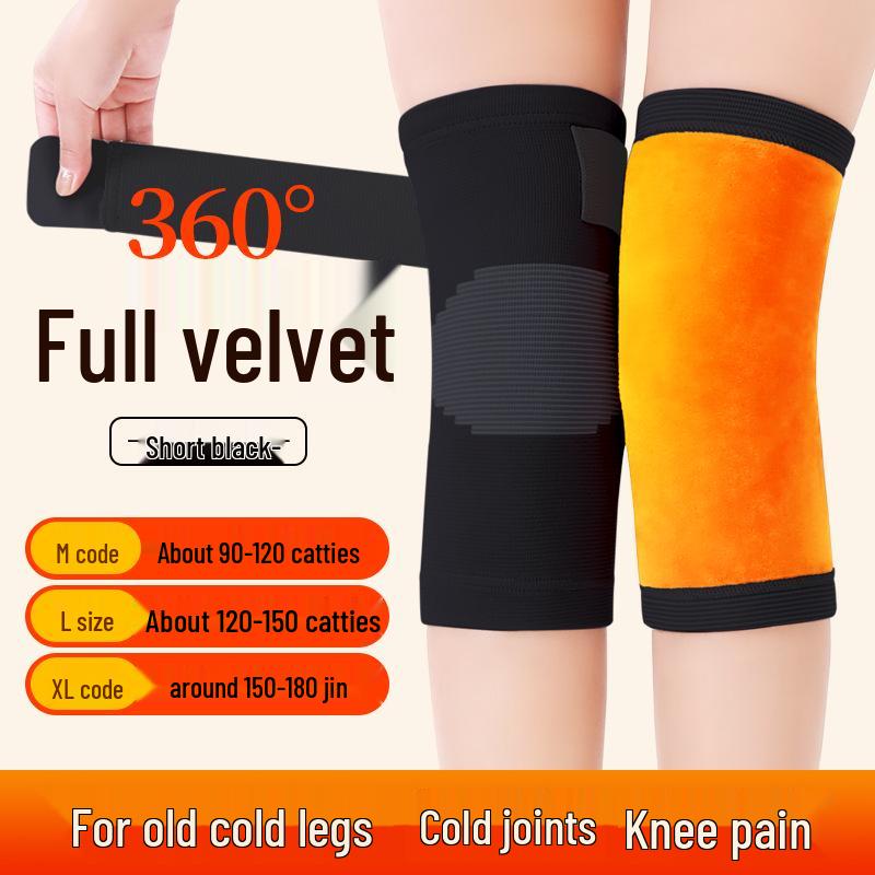 Fleece-Lined Knee Sleeves for Elderly: Warm, Thick, Seamless Cold Protection for Joints in Winter