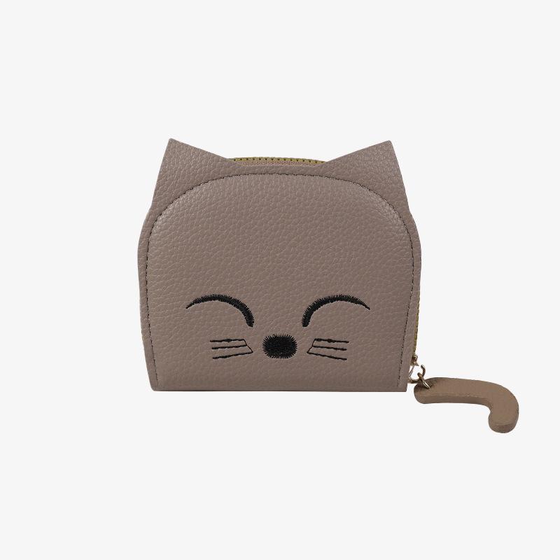 Korean Cartoon Coin Purse: Cute PU Wallet with Multi-Card Slots and ID Holder