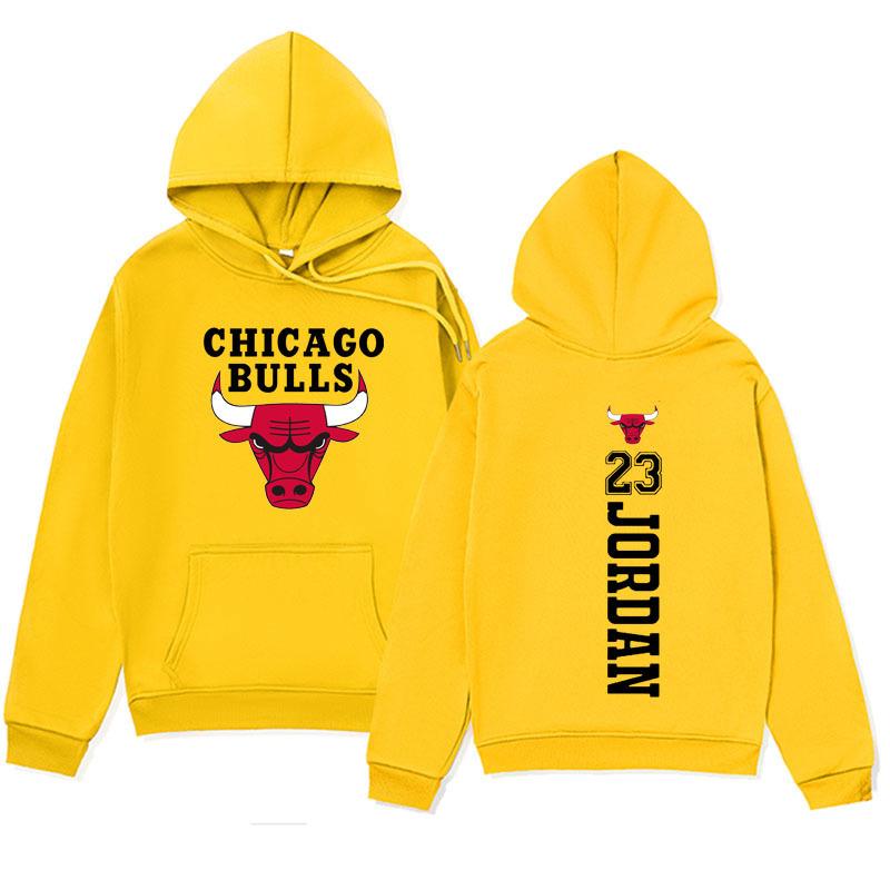 Winter Chicago Bulls #23 Printed Hoodies Fashionable Casual Warm Sports Long Sleeved Men's and Women's Unisex Hooded Sweatshirts