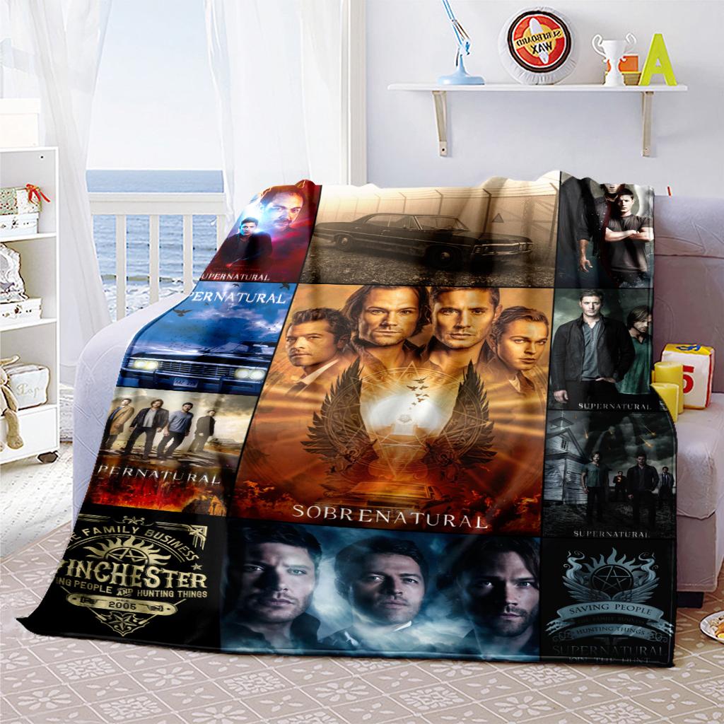 Supernatural Seasonal Blanket Soft Comfortable All Seasons Perfect Sofa Office Nap Travel Festive Gift