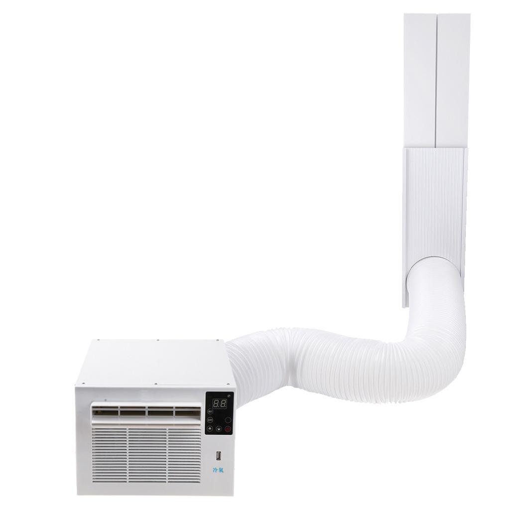 1100W Cold/Heat Dual Portable Air Conditioner Use 24-hour Timer 2 Gear Lighting LED Control Panel with Remote 460x255x230mm