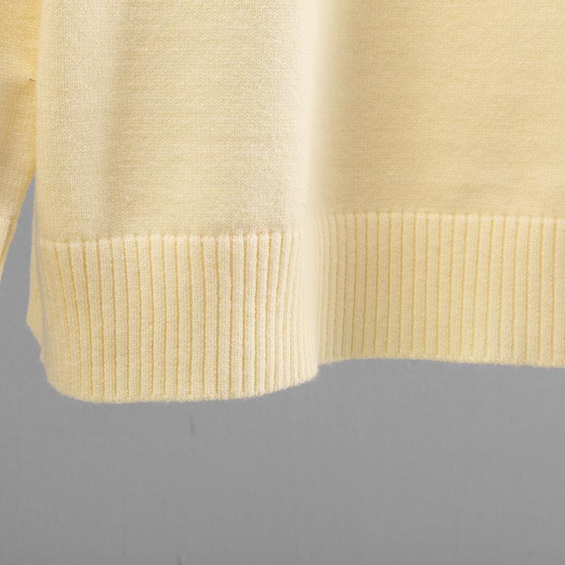 Women's Solid Color Round Neck Loose Knit Pullover Sweater