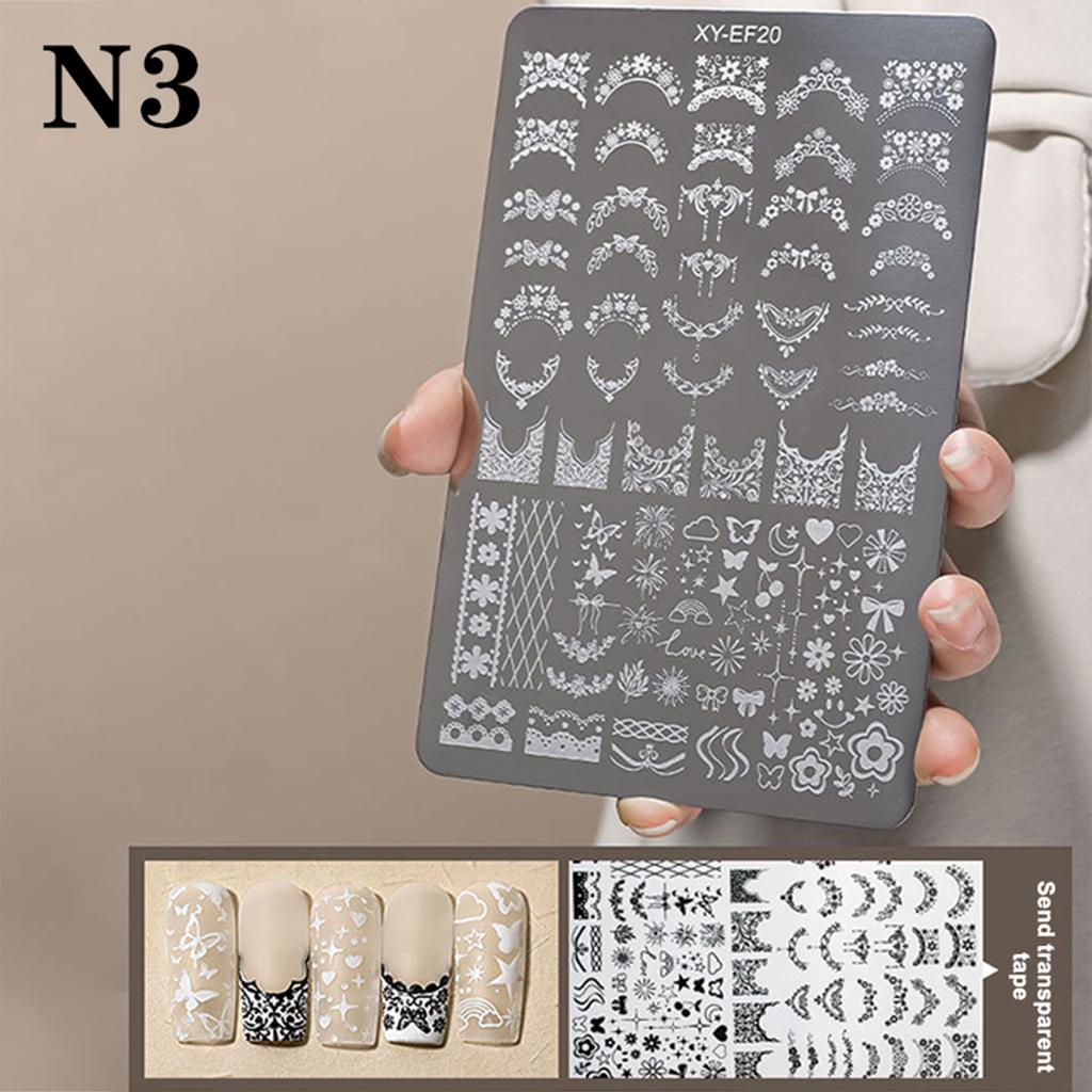 Ocean Series Shell Starfish Nail Stamping Plates Butterfly French Line Printing Stencil Nail Stamp Template Nail Art Tool