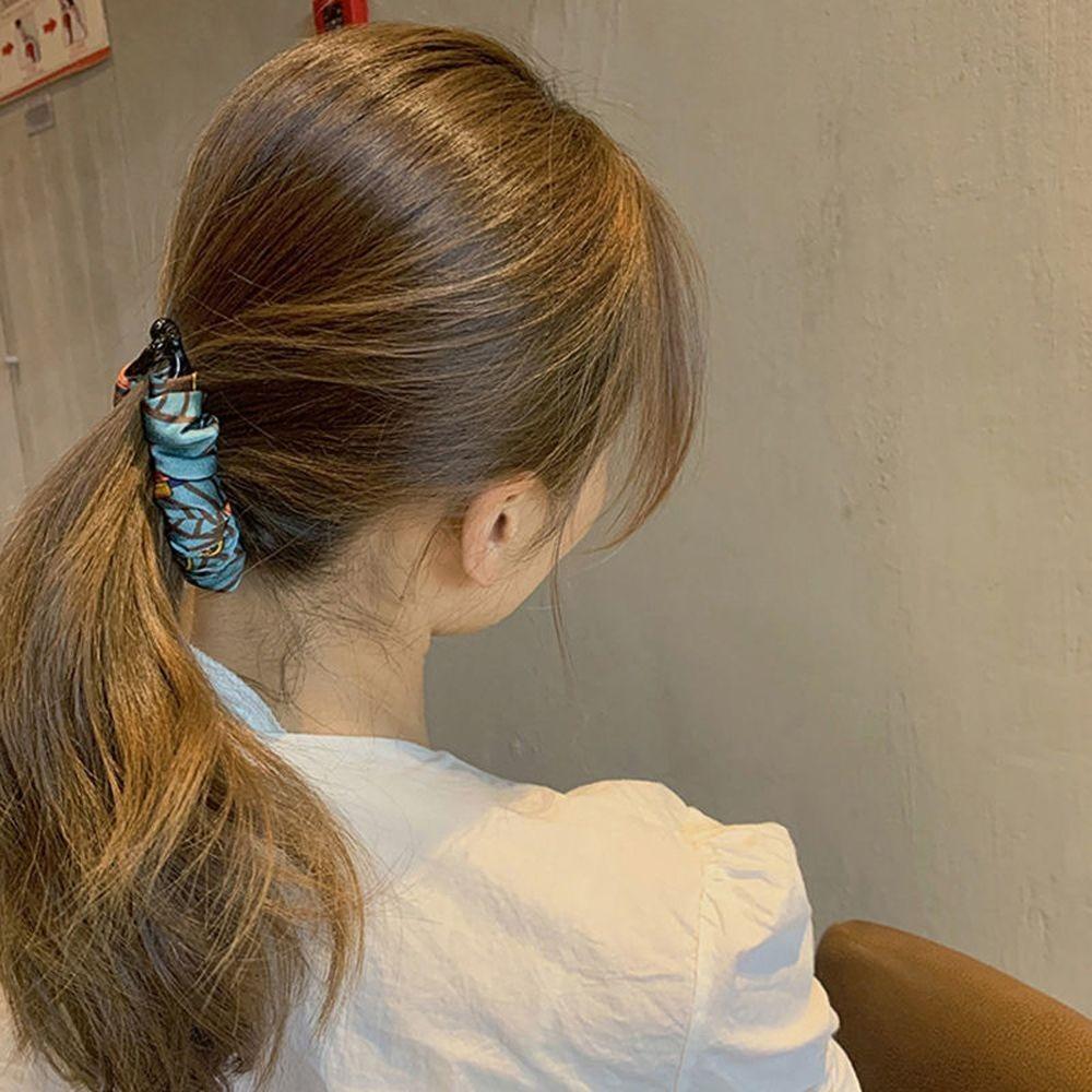 Koreanischer Stil Vertikaler Clip Stoff Haar Accessoire Neu Gekräuselte Bananenklammer Weiblich