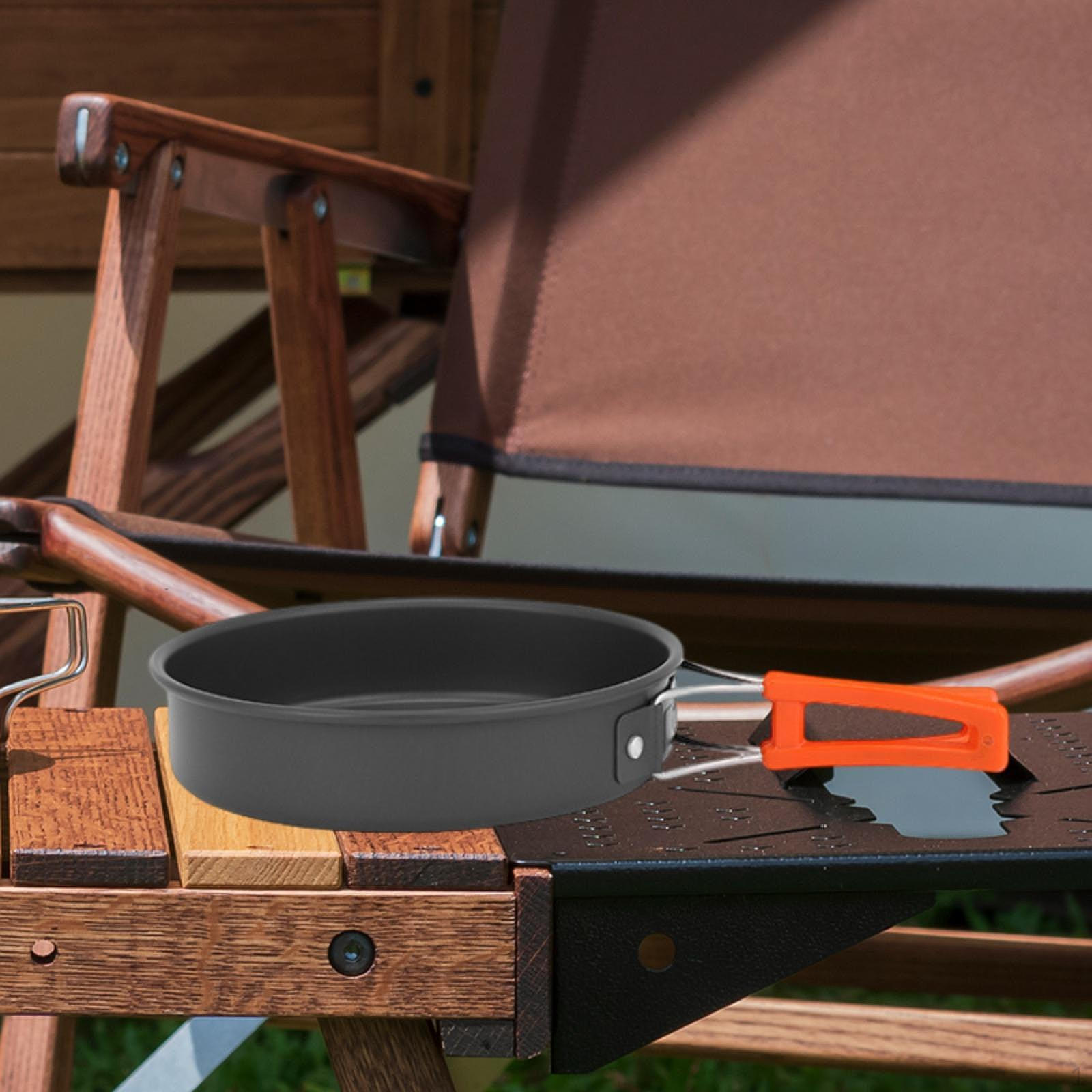 

Кемпинговая сковорода для готовки на открытом воздухе с антипригарным покрытием S