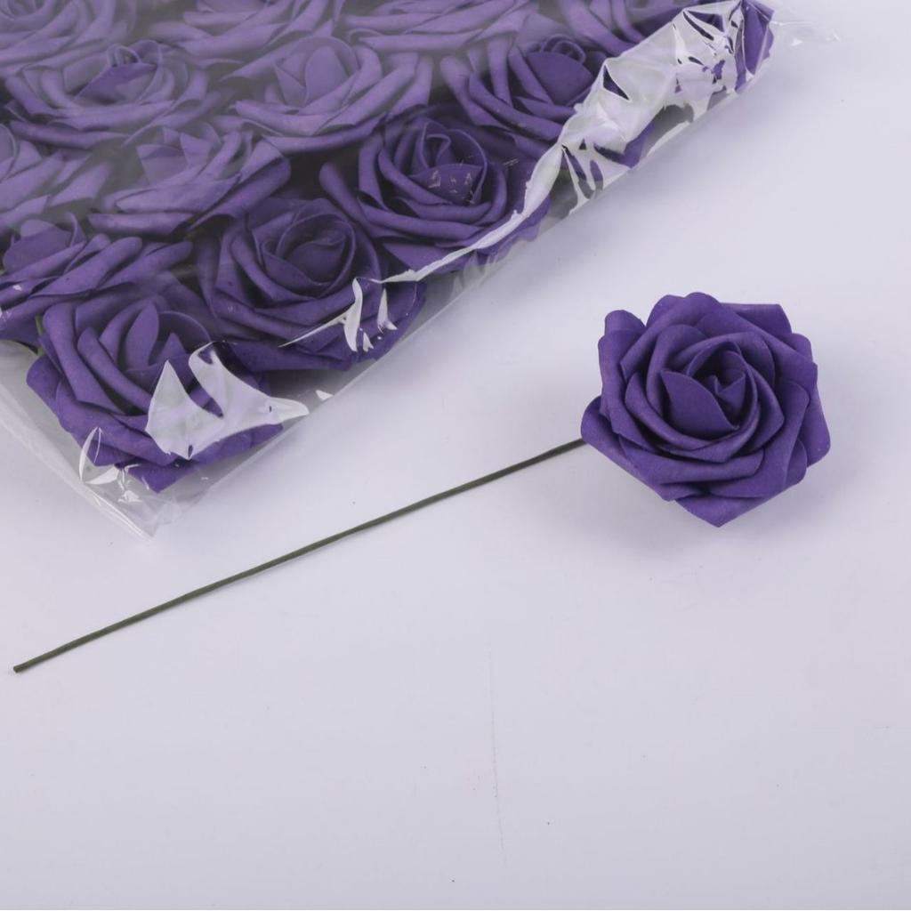 Gefärbte Pe-Schaumstoff-Blütenköpfe Hohe Imitation Farbverlauf Farbe Rose Valentinstag Bogen Handstrauß Material