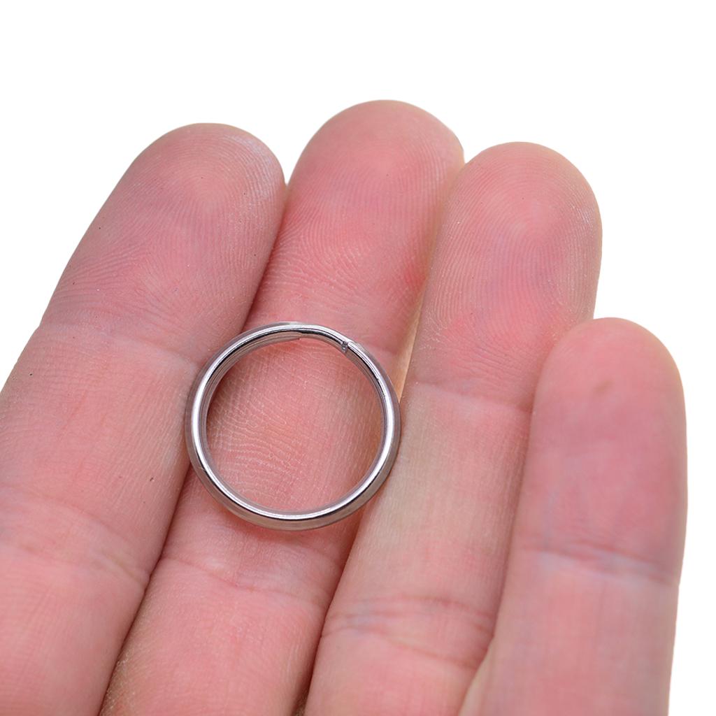 40 bucăți 20 mm 304 oțel inoxidabil divizat breloc chei breloc lesă câine bricolaj