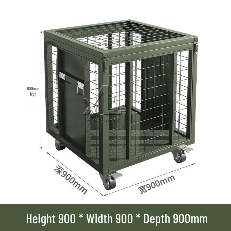 Collapsible Wheeled Mesh Storage Cage