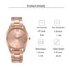 Simple and Fashionable Disc Alloy Steel Band Women Quartz Watch Bracelet Set 5 Piece Set for Christmas and Halloween Gifts