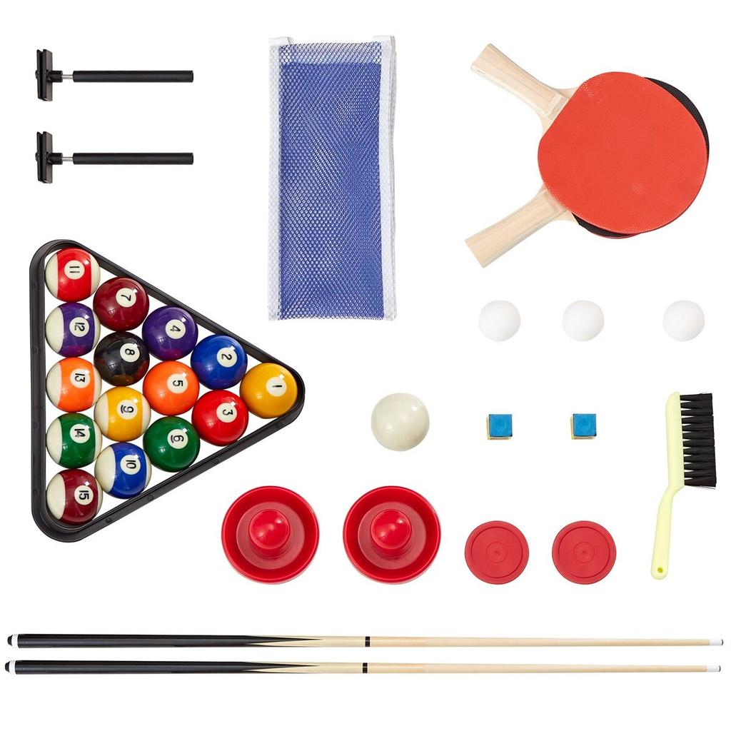 3-in-1 Rotierender Schwenk-Multi-Spieltisch Air Hockey Billardtisch Tischtennis
