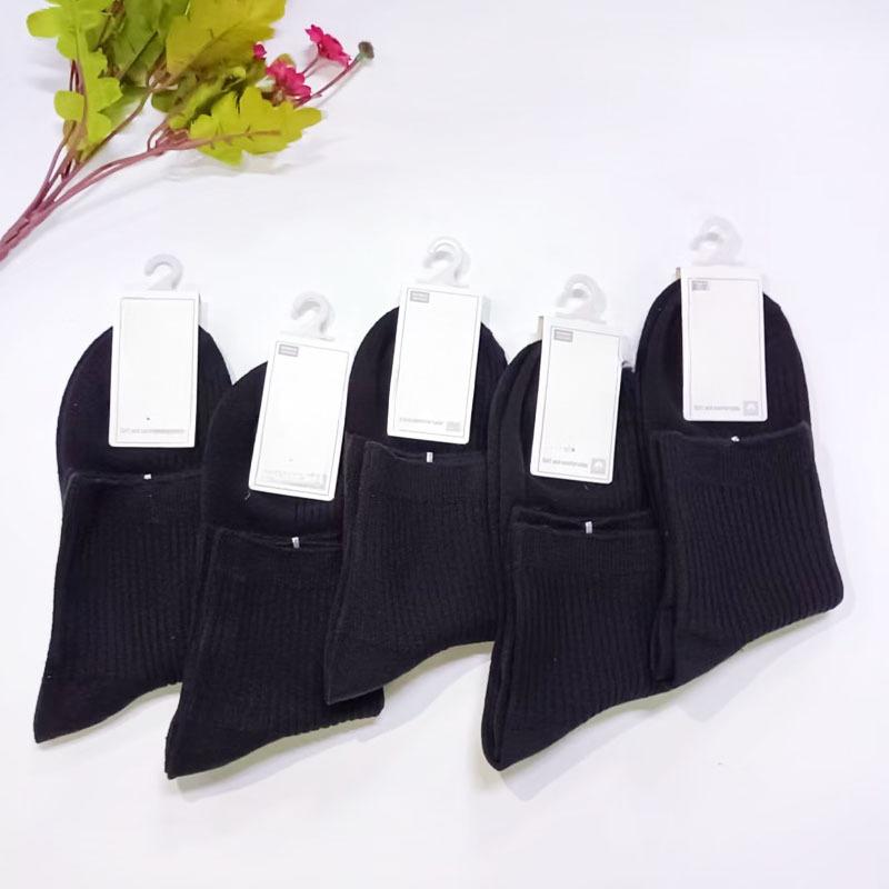 

Female Spring and Summer Thin New Breathable Student Tube Cotton Socks 1 pair чорний