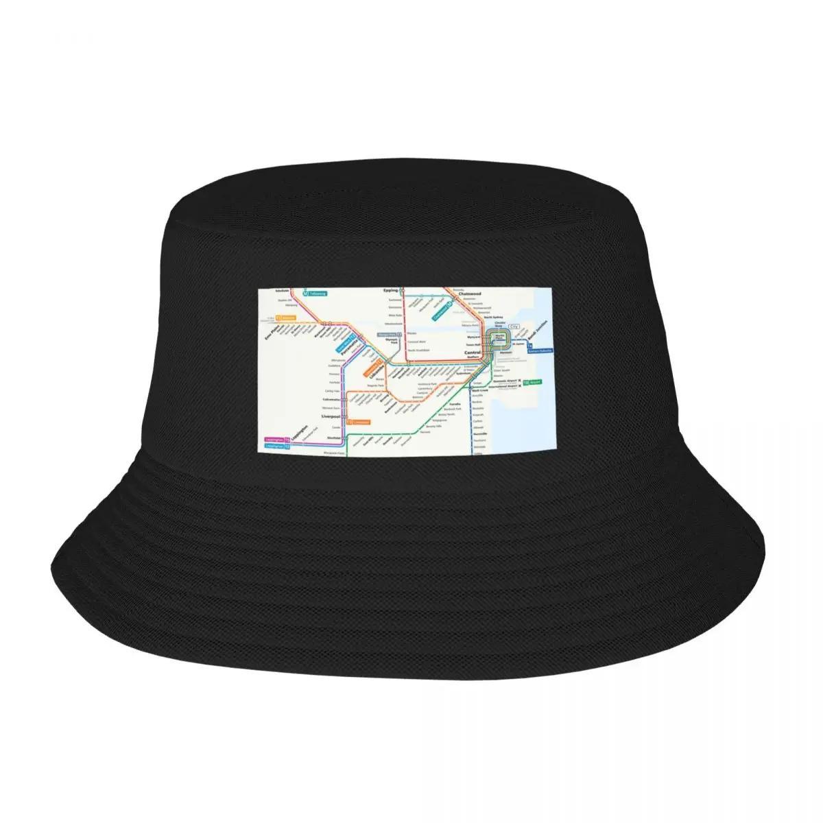 New Sydney Trains Map Bucket Hat Beach Sports Cap Unisexs Caps Womens