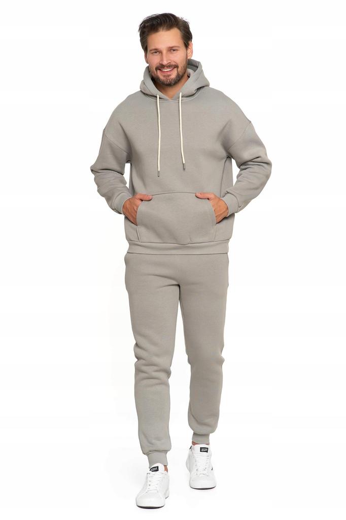 Men's Hooded Sweatshirt Oversize Cotton Warm MORAJ 3XL GREY