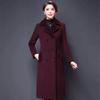Abrigo de Mezclas de Lana para Mujer Invierno Moda Engrosado Cuello de Cachemir Chaqueta Larga Cálida Ajustada Abrigo Exterior Femenino Tallas Grandes M-5XL