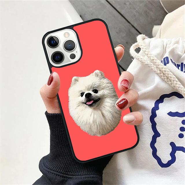 Pomeranian Watercolor Dog Coque Shell For iPhone 17 Air 15 16 14 13 12 Pro Max 11 Pro Max Plus Phone Case Cover