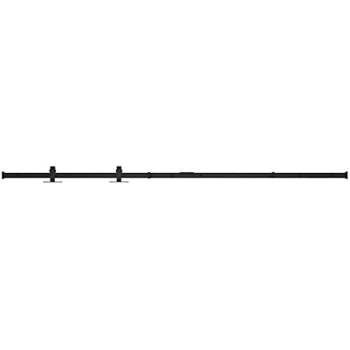 Kit de porte coulissante - vidaXL - Acier au carbone - 152 cm - Charge max 20 kg - Noir
