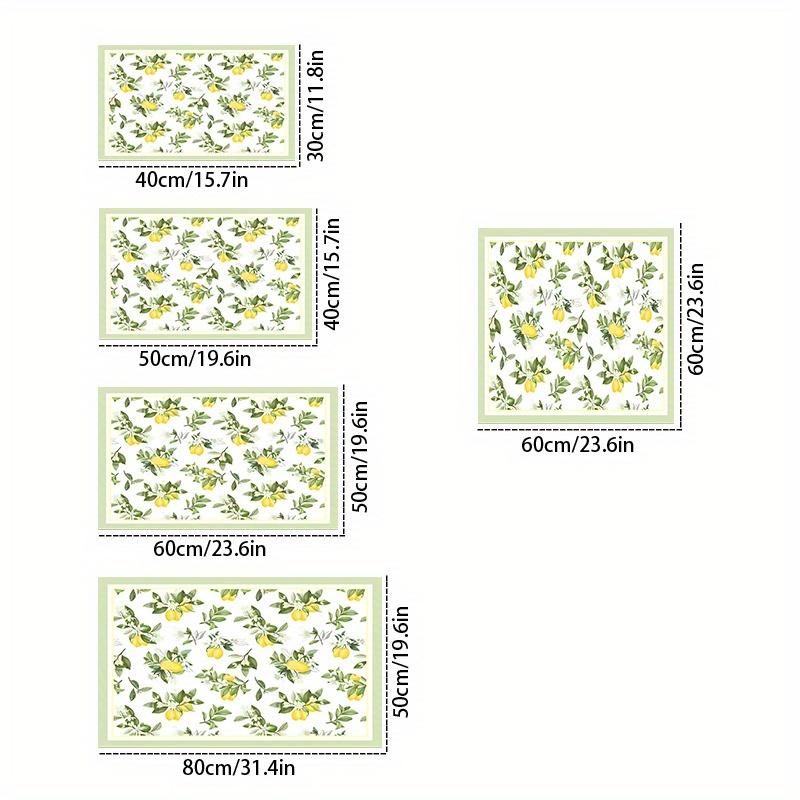 1 Buc. Covoraș de Uscare din Cauciuc cu Model Lămâie Pentru Cafenea Restaurant Bucătărie Covor Veselă Durabil Diatom Mud Covoraș de Masă Covoraș pentru Animale de Companie Articole de Cafea