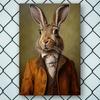 Charming Vintage Rabbit Wall Art, Wall Decor for Home, Office, Cafe & More, Bedroom & Bathroom, Hotel, Perfect for Room Decor