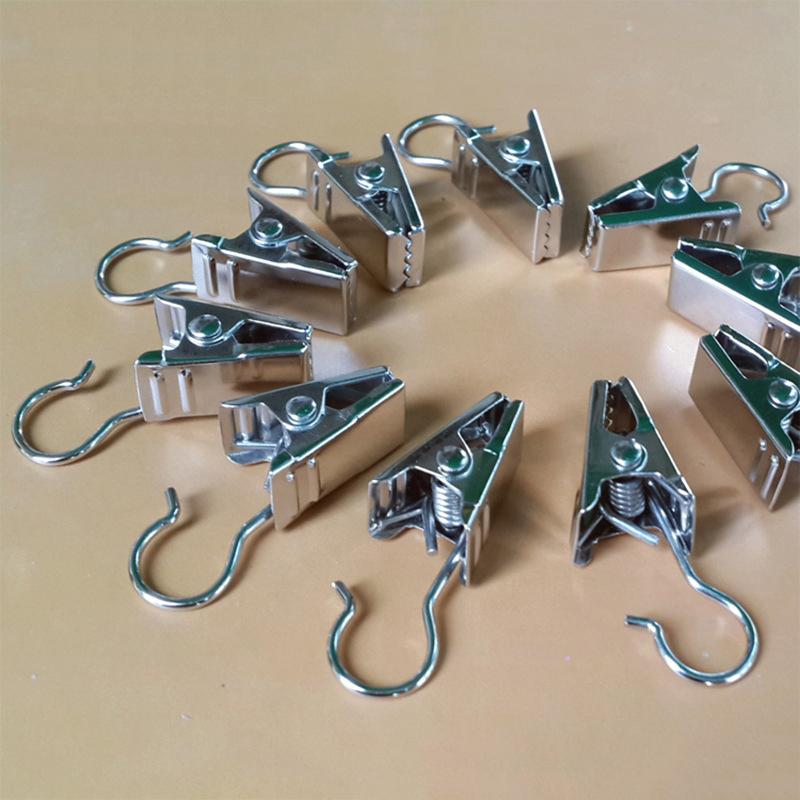50/100Pcs Multifunctional Metal Stainless Steel Curtain Clips For Hanging Photos Drapes Decor Window Curtain Clamp Accessories