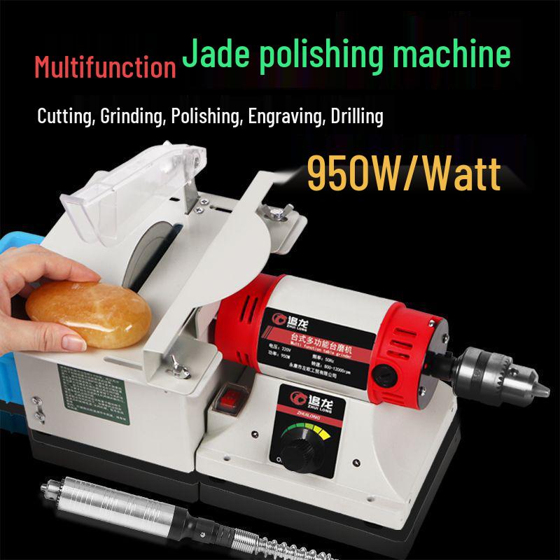 Multi-Functional Electric Bench Grinder: Jade, Woodworking Polisher, Engraver, Cutter, Drill.