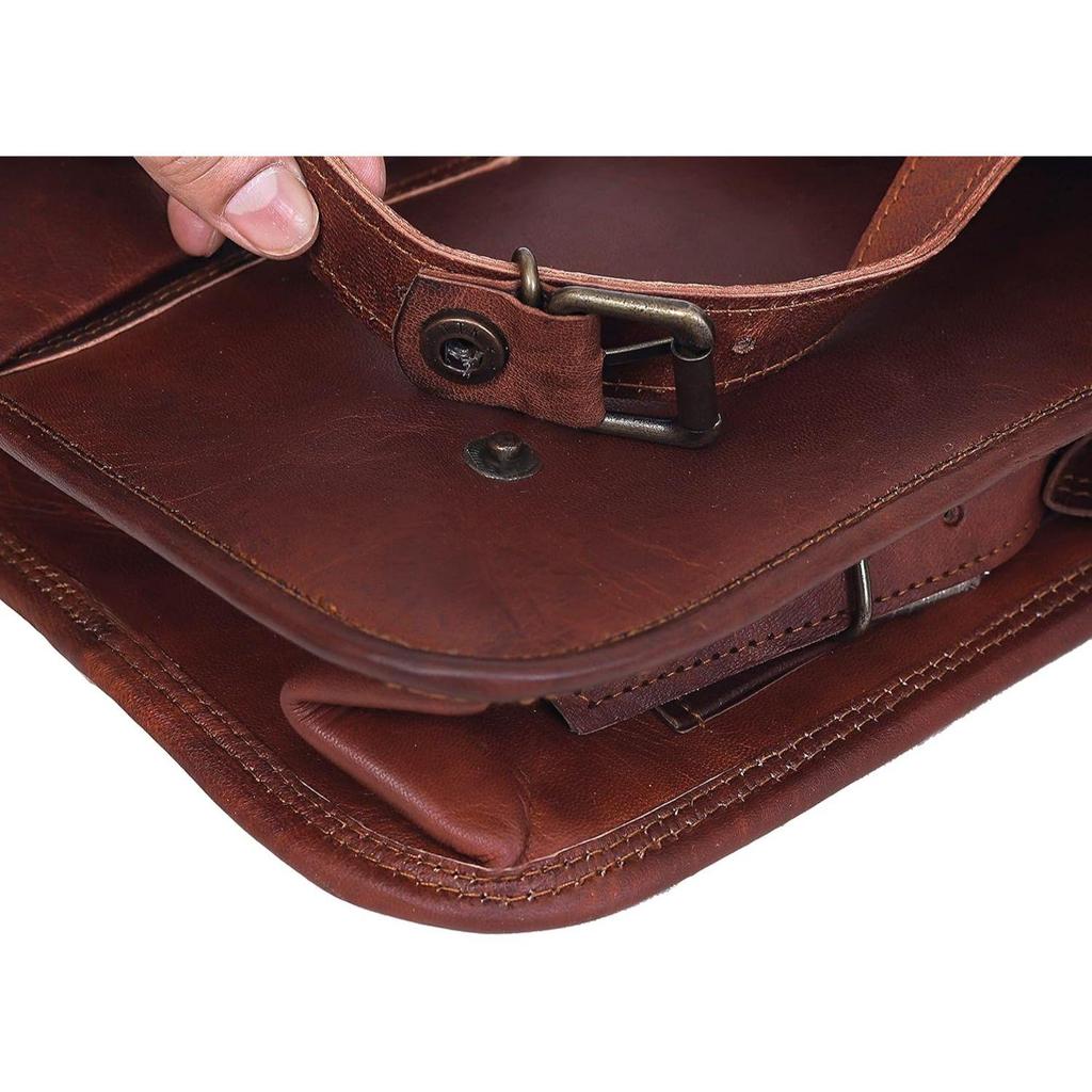 Neue Leder Umhängetasche Leder Laptoptasche Computer Umhängetasche Aktentasche Unisex Tasche