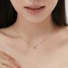 Tirr Lirr Jubilant Stone Tulip Silver-White Necklace TNPSVW00262S