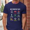 My Perfect Day Men's T-shirts Gamer Cool Gamer Funny Graphic T Shirt Male Oversized Clothing Video Games Play Playing Lover Tops