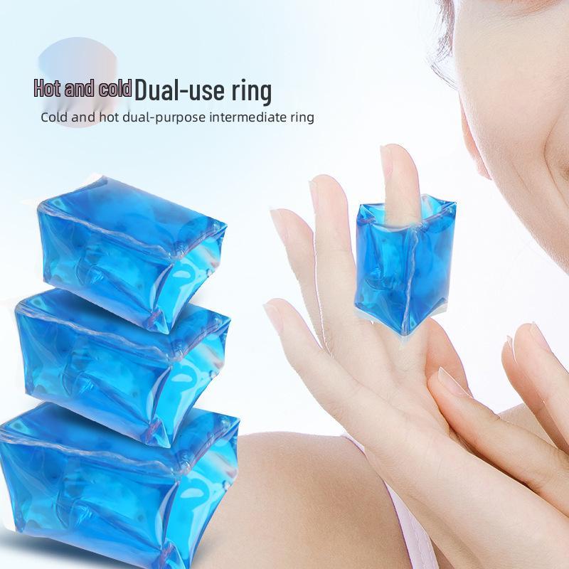 TPU Gel Hot & Cold Finger Sleeve: Soft, Skin-Friendly, Anti-Freeze, Reusable Ring Set 4 cm