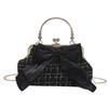 French Chic Fashion Shell Bag With Chain And Bow For Daily Use