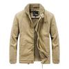 Lamb wool short coat men's winter thickened fur collar fleece tooling bomber jacket cotton coat lamb wool cotton coat