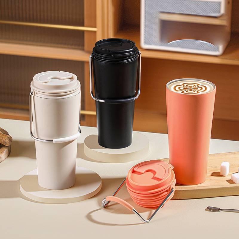 Cup Coffee Thermos Fashion Simple Outdoor Portable Car Ladies Stainless Steel