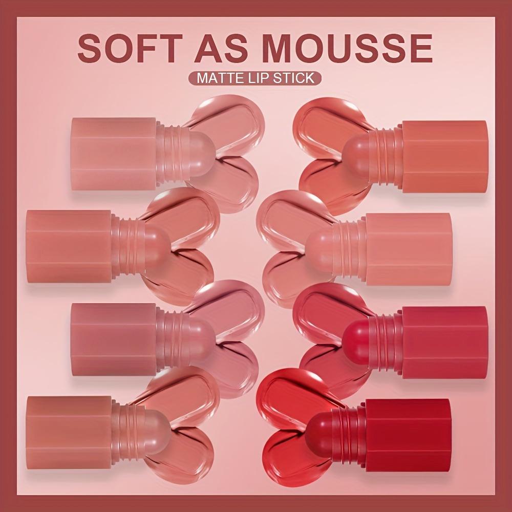 2pcs Mini Velvet Matte Lipstick Set 4-in-1 Long-Lasting & Moisturizing Lip Stain Smudge-proof Effortless Application Ultra-Portable Lip Gloss