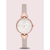 Used Katespade Hollis Three Hand Matte Gray Leather Watch KSW1548