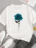 (Asian Size) T-shirts Fashion O-neck Female Casual Women's Top T Clothing Sweet Love Style 90s  Print Short Sleeve Graphic Tee