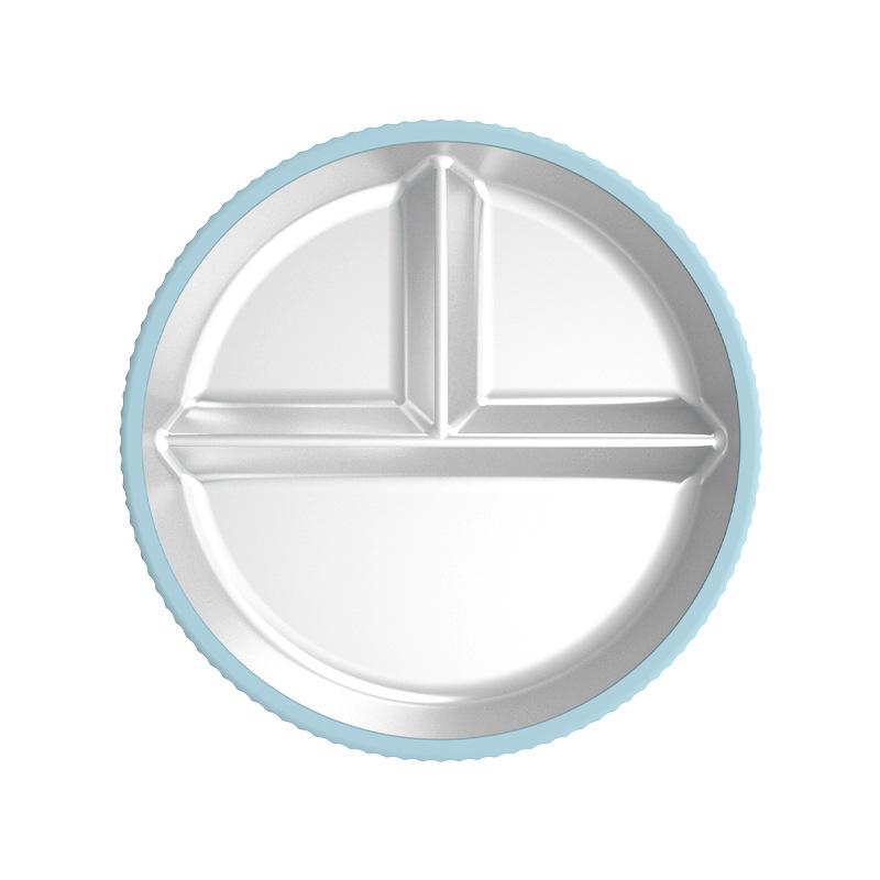 Пищевая нескользящая и противоударная детская тарелка с отделениями для прикорма