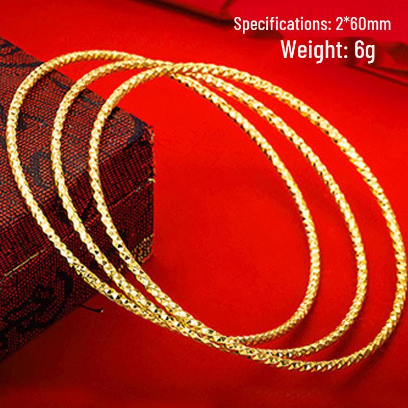 

Вьетнамский женский золотой браслет-спираль: Прочная имитация латуни, ювелирные изделия «Три жизни, три мира».