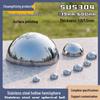 1.5" Thick 304 Stainless Steel Half-Round Mirror Hemisphere Tube Plug Spherical Cap