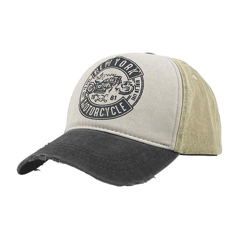 Trendy Patchwork Baseball Cap for Men, Japanese Style Plain Duckbill Cap, Korean Style Fashionable Sun Hat for Women