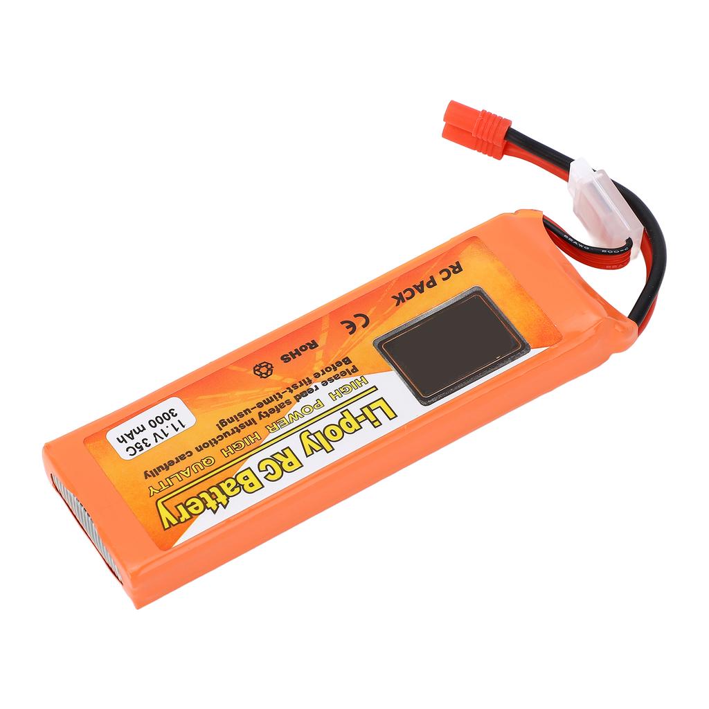 11.1V 3000mAh 35C Lithium Battery with Banana 3.0 Plug Long Battery Life for Quadcopter Helicopter F