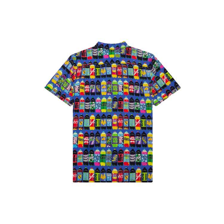 Vans X Fergus Purcell Soda Bottle Print Short Sleeve Shirt Men Tops Blue VN0A4RS1W02