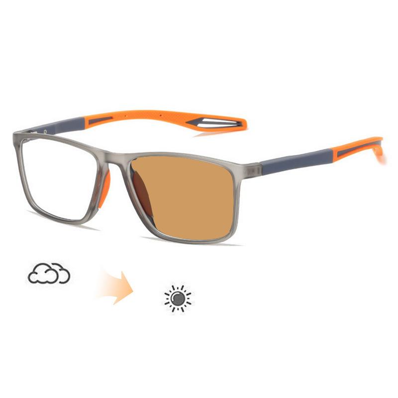 Photochromic Myopia Glasses Blue Light Blocking Sports Nearsighted Eyeglasses Color-Changing Optical Computer Eyewear 0 To 4.0